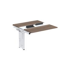 Complemento de Mesa Plataforma para Coworking para 2 Péssoas 110x120 110cm Industrial Walnut E Branco Complemento de Mesa Plataforma para Coworking para 2 Péssoas 110x120 110cm Industrial Walnut E Branco