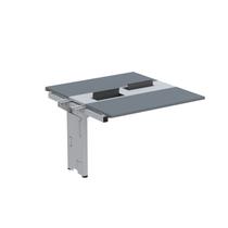 Complemento de Mesa Plataforma para Coworking para 2 Pessoas 110x140 110cm Industrial Grafito E Cinza