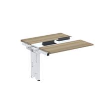 Complemento de Mesa Plataforma para Coworking para 2 Pessoas 110x140 110cm Industrial Noce Naturalle E Branco