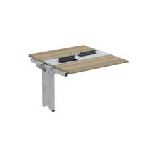 Complemento de Mesa Plataforma para Coworking para 2 Pessoas 110x140 110cm Industrial Noce Naturalle E Cinza