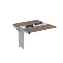 Complemento de Mesa Plataforma para Coworking para 2 Pessoas 110x140 110cm Industrial Walnut E Cinza