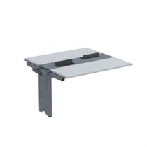 Complemento de Mesa Plataforma para Coworking para 2 Péssoas 120x120 120cm Industrial Cinza E Grafito