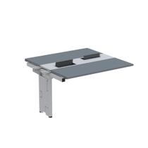 Complemento de Mesa Plataforma para Coworking para 2 Péssoas 120x120 120cm Industrial Grafito E Cinza