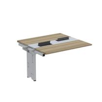 Complemento de Mesa Plataforma para Coworking para 2 Péssoas 120x120 120cm Industrial Noce Naturalle e Cinza Bege/Marromle