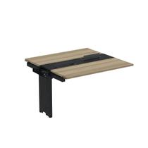 Complemento de Mesa Plataforma para Coworking para 2 Pessoas 120x120 120cm Industrial Noce Naturalle E Preto Complemento de Mesa Plataforma para Coworking para 2 Pessoas 120x120 120cm Industrial Noce Naturalle E Preto