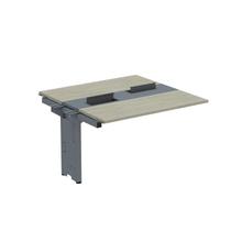 Complemento de Mesa Plataforma para Coworking para 2 Péssoas 120x120 120cm Industrial Nogueira Casblanca E Grafito