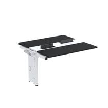 Complemento de Mesa Plataforma para Coworking para 2 Péssoas 120x120 120cm Industrial Preto E Branco