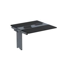 Complemento de Mesa Plataforma para Coworking para 2 Péssoas 120x120 120cm Industrial Preto E Grafito