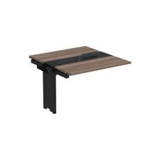 Complemento de Mesa Plataforma para Coworking para 2 Pessoas 120x140 120cm Industrial Walnut E Preto