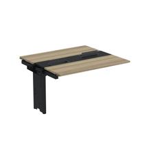 Complemento de Mesa Plataforma para Coworking para 2 Pessoas 130x120 130cm Industrial Noce Naturalle E Preto