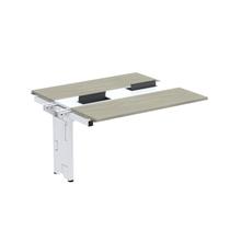 Complemento de Mesa Plataforma para Coworking para 2 Pessoas 130x120 130cm Industrial Nogueira Casablanca E Branco