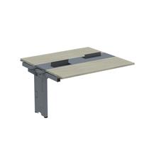 Complemento de Mesa Plataforma para Coworking para 2 Pessoas 130x120 130cm Industrial Nogueira Casblanca E Grafito