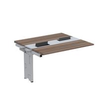 Complemento de Mesa Plataforma para Coworking para 2 Pessoas 130x120 130cm Industrial Walnut E Cinza