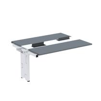 Complemento de Mesa Plataforma para Coworking para 2 Pessoas 140x120 140cm Industrial Branco E Grafito Complemento de Mesa Plataforma para Coworking para 2 Pessoas 140x120 140cm Industrial Branco E Grafito