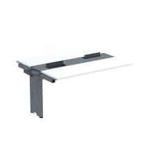 Complemento de Mesa Plataforma para Coworking para 2 Pessoas 140x120 140cm Industrial Grafito E Branco