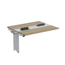 Complemento de Mesa Plataforma para Coworking para 2 Pessoas 140x120 140cm Industrial Noce Naturalle E Cinza