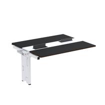 Complemento de Mesa Plataforma para Coworking para 2 Pessoas 140x120 140cm Industrial Preto E Branco