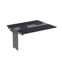 Complemento de Mesa Plataforma para Coworking para 2 Pessoas 140x120 140cm Industrial Preto E Grafito