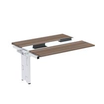 Complemento de Mesa Plataforma para Coworking para 2 Pessoas 140x120 140cm Industrial Walnut E Branco