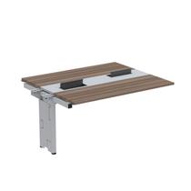 Complemento de Mesa Plataforma para Coworking para 2 Pessoas 140x120 140cm Industrial Walnut e Cinza Marrom