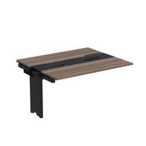 Complemento de Mesa Plataforma para Coworking para 2 Pessoas 140x120 140cm Industrial Walnut E Preto Complemento de Mesa Plataforma para Coworking para 2 Pessoas 140x120 140cm Industrial Walnut E Preto