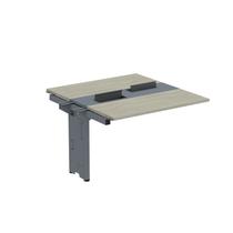 Complemento de Mesa Plataforma para Coworking para 2 Pessoas 140x140 140cm Industrial Nogueira Casblanca E Grafito