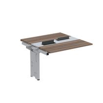 Complemento de Mesa Plataforma para Coworking para 2 Pessoas 140x140 140cm Industrial Walnut E Cinza