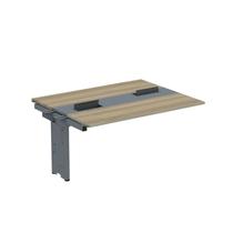 Complemento de Mesa Plataforma para Coworking para 2 Pessoas 150x120 150cm Industrial Noce Naturalle E Grafito