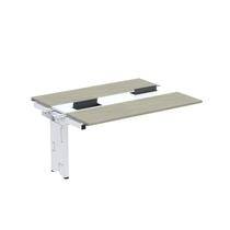 Complemento de Mesa Plataforma para Coworking para 2 Pessoas 150x120 150cm Industrial Nogueira Casablanca E Branco