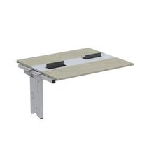 Complemento de Mesa Plataforma para Coworking para 2 Pessoas 150x120 150cm Industrial Nogueira Casblanca e Cinza Bege