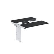 Complemento de Mesa Plataforma para Coworking para 2 Pessoas 150x140 150cm Industrial Preto E Branco