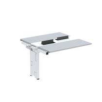 Complemento de Mesa Plataforma para Coworking para 2 Pessoas 160x140 160cm Industrial Cinza E Branco