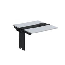 Complemento de Mesa Plataforma para Coworking para 2 Pessoas 160x140 160cm Industrial Cinza E Preto
