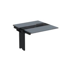Complemento de Mesa Plataforma para Coworking para 2 Pessoas 160x140 160cm Industrial Grafito E Preto