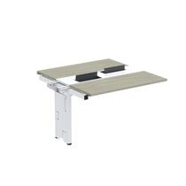 Complemento de Mesa Plataforma para Coworking para 2 Pessoas 160x140 160cm Industrial Nogueira Casablanca e Branco Bege