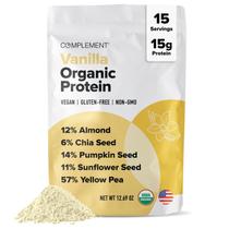 Complemento de proteína em pó: baunilha orgânica vegana (15 porções)