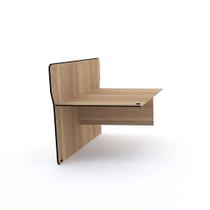 Complemento Estação De Atendimento Dupla Maxxi Pandin 1,20 M Noce Naturale e Preto