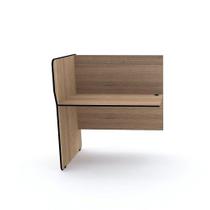 Complemento Estação Telemarketing Simples Maxxi Pandin 1,20 M Noce Naturale e Preto