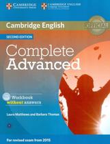 Complete advanced wb without answers and audio cd - 2nd ed - CAMBRIDGE UNIVERSITY
