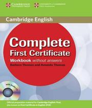 Complete first certificate workbook without answers and cd rom