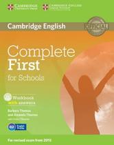 Complete first for schools wb with answers with audio cd - 1st ed - CAMBRIDGE UNIVERSITY