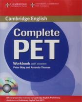 Complete pet wb with answers and audio cd - CAMBRIDGE