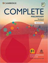 Complete Preliminary Wb Without Answers With Audio Download For The Revised Exam From 2020 2Nd Ed - CAMBRIDGE UNIVERSITY Complete Preliminary Wb Without Answers With Audio Download For The Revised Exam From 2020 2Nd Ed - CAMBRIDGE UNIVERSITY