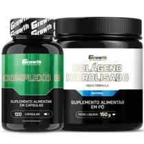 Complexo B 120 Caps + Colágeno em Pó 150g Growth Supplements