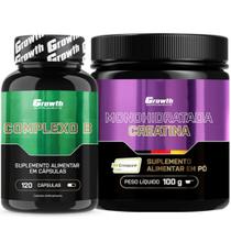 Complexo B 120 Caps + Creatina Pura 100g Creapure Growth