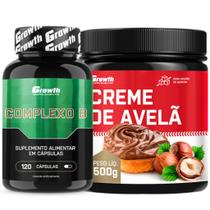 Complexo B 120 Caps + Creme Avelã Fit 500g Growth