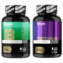 Complexo B 120 Caps + Triptofano 120 Caps Growth Supplements