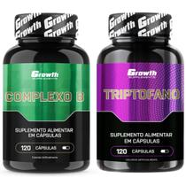 Complexo B 120 Caps + Triptofano 120 Caps Growth Supplements
