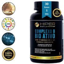 Complexo B Bio Ativo 60 Cápsulas B1 B2 B3 B5 B6 B7 B9 B12 - Hiper Suplementos