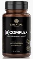 Complexo B Complex Vitaminas 8 Vitaminas + Magnésio Quelado com 120 cápsulas-Essential Nutrition